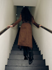 Robe chemise effet daim