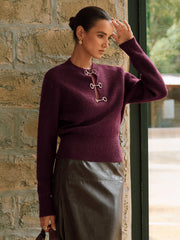 Pull manches longues détail mors