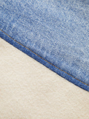 Cardigan denim col V