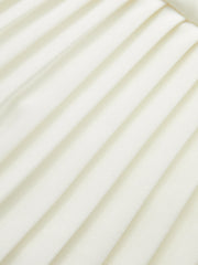 Robe mini col montant ourlet plissé