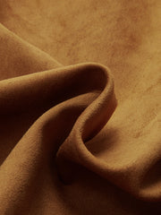 Jupe midi fendue effet daim boutons décoratifs