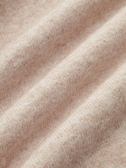 Pantalon large en maille beige, détail