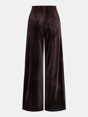 Pantalon large en velours marron foncé, pièce seule, vue de dos