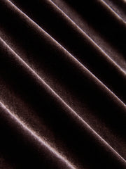 Pantalon large en velours marron foncé, détail