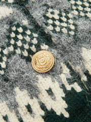 Cardigan Fair Isle manches courtes cachemire