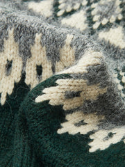 Cardigan Fair Isle manches courtes cachemire