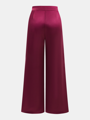 Pantalon satiné bordeaux, pièce seule, vue de dos