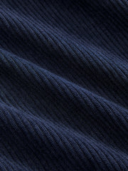 Pantalon velours marine à ceinture, détail du velours