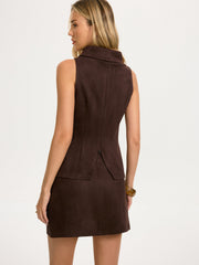 Ensemble top jupe mini effet daim