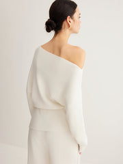 Ensemble pull asymétrique pantalon large