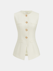 Ensemble gilet et short tweed