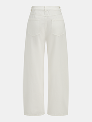 Jean blanc à jambes larges, pièce seule, vue de dos