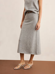 Ensemble top tricot et jupe midi