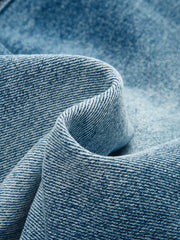 Jean large taille haute bleu, détail