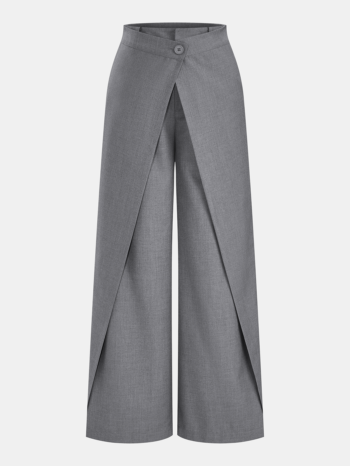 Pantalon portefeuille gris, pièce seule, vue de face