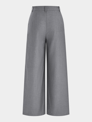 Pantalon portefeuille gris, pièce seule, vue de dos