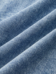 Chemise en jean col lavallière