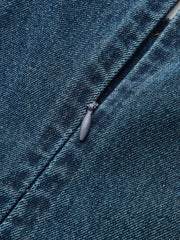 Robe mini en jean sans manches