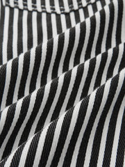 Pantalon barrel à rayures noir, détail
