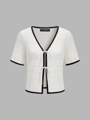 Ensemble top et short tricoté