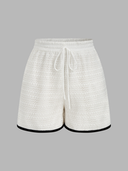 Ensemble top et short tricoté