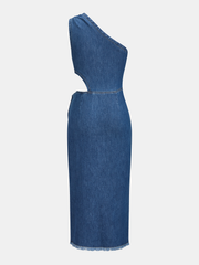 Robe midi en jean asymétrique