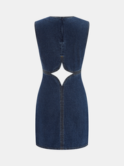 Robe sans manches denim mini