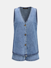 Ensemble gilet jean et short coton