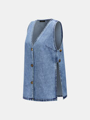 Ensemble gilet jean et short coton