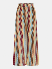 Ensemble top halter rayé multicolore