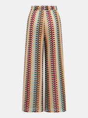 Ensemble top halter rayé multicolore