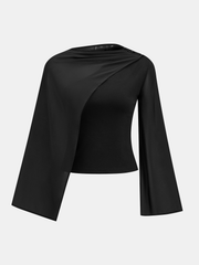 Blouse asymétrique manches évasées