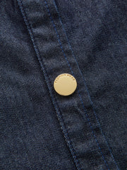 Robe midi en denim boutonnée
