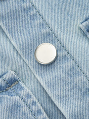 Ensemble top denim pantalon large