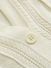 Top tricot à volants boutonné