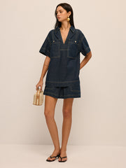 Ensemble chemise jupe denim