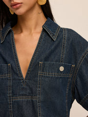 Ensemble chemise jupe denim