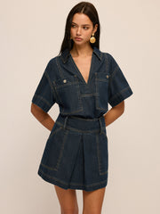 Ensemble chemise jupe denim