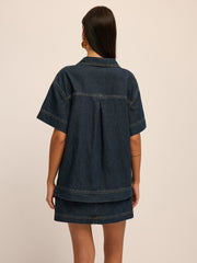Ensemble chemise jupe denim