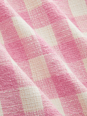 Robe mini tweed vichy festonnée