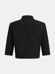 Blazer noir manches trois-quarts — vue de dos du blazer