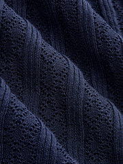 Robe maxi côtelée col denim