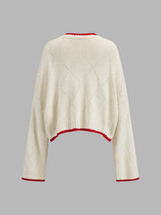Pull jacquard poisson coupe ample