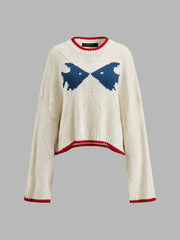 Pull jacquard poisson coupe ample