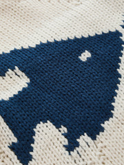Pull jacquard poisson coupe ample
