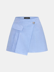 Ensemble robe chemise rayée jupe portefeuille