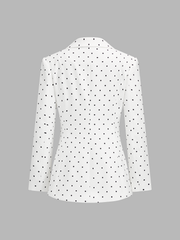 Blazer ivoire à pois