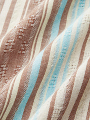 Pantalon rayé à cordon, détail du tissu