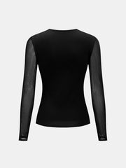 Blouse maille stretch manches longues