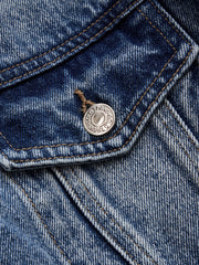 Veste en jean col montant droit